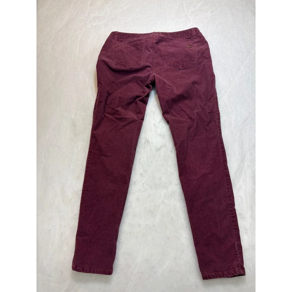 Michael Kors Burgundy Corduroy Pants Slim‎ Fit Women Size 6 - Picture 8 of 10